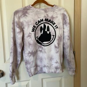 Mighty Fine Lilac Tie-Dye Crew - XS